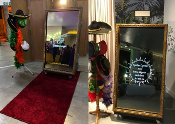 Espelho mágico interativo para foto lembrança em eventos