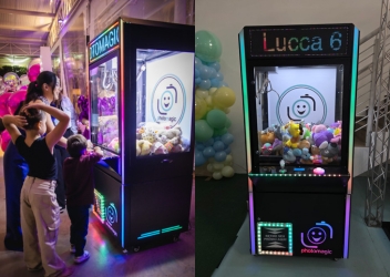 Grua de prêmios e pelúcias para entretenimento em eventos